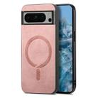 For Google Pixel 8 Pro Retro Magsafe Magnetic PU Back Cover Phone Case(Pink) - 1