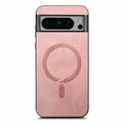 For Google Pixel 8 Pro Retro Magsafe Magnetic PU Back Cover Phone Case(Pink) - 3