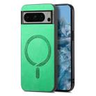 For Google Pixel 8 Pro Retro Magsafe Magnetic PU Back Cover Phone Case(Green) - 1