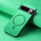 For Google Pixel 8 Pro Retro Magsafe Magnetic PU Back Cover Phone Case(Green) - 2