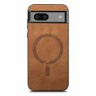 For Google Pixel 7a Retro Magsafe Magnetic PU Back Cover Phone Case(Brown) - 3