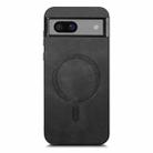 For Google Pixel 7a Retro Magsafe Magnetic PU Back Cover Phone Case(Black) - 3