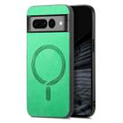 For Google Pixel 7 Pro Retro Magsafe Magnetic PU Back Cover Phone Case(Green) - 1