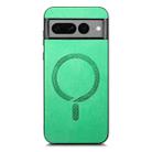 For Google Pixel 7 Pro Retro Magsafe Magnetic PU Back Cover Phone Case(Green) - 3