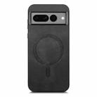 For Google Pixel 7 Pro Retro Magsafe Magnetic PU Back Cover Phone Case(Black) - 3