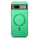 For Google Pixel 7 Retro Magsafe Magnetic PU Back Cover Phone Case(Green) - 3