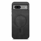 For Google Pixel 7 Retro Magsafe Magnetic PU Back Cover Phone Case(Black) - 3