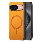 For Google Pixel 10 Retro Magsafe Magnetic PU Back Cover Phone Case(Yellow) - 1