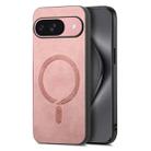For Google Pixel 10 Retro Magsafe Magnetic PU Back Cover Phone Case(Pink) - 1