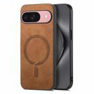 For Google Pixel 10 Retro Magsafe Magnetic PU Back Cover Phone Case(Brown) - 1