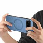 For Google Pixel 10 Pro XL Retro Magsafe Magnetic PU Back Cover Phone Case(Blue) - 3