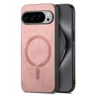 For Google Pixel 10 Pro XL Retro Magsafe Magnetic PU Back Cover Phone Case(Pink) - 1