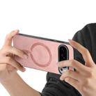 For Google Pixel 10 Pro XL Retro Magsafe Magnetic PU Back Cover Phone Case(Pink) - 3