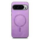 For Google Pixel 10 Pro XL Retro Magsafe Magnetic PU Back Cover Phone Case(Purple) - 1