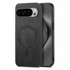 For Google Pixel 10 Pro XL Retro Magsafe Magnetic PU Back Cover Phone Case(Black) - 1