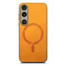 For Sony Xperia 5 V Retro Magsafe Magnetic PU Back Cover Phone Case(Yellow) - 3