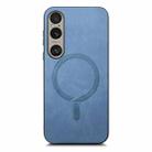 For Sony Xperia 5 V Retro Magsafe Magnetic PU Back Cover Phone Case(Blue) - 1