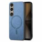 For Sony Xperia 5 V Retro Magsafe Magnetic PU Back Cover Phone Case(Blue) - 2