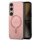 For Sony Xperia 5 V Retro Magsafe Magnetic PU Back Cover Phone Case(Pink) - 1