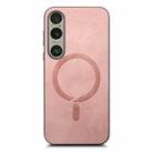 For Sony Xperia 5 V Retro Magsafe Magnetic PU Back Cover Phone Case(Pink) - 3