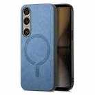 For Sony Xperia 1 V Retro Magsafe Magnetic PU Back Cover Phone Case(Blue) - 1