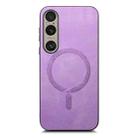 For Sony Xperia 1 V Retro Magsafe Magnetic PU Back Cover Phone Case(Purple) - 3