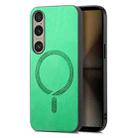 For Sony Xperia 1 V Retro Magsafe Magnetic PU Back Cover Phone Case(Green) - 1