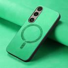 For Sony Xperia 1 V Retro Magsafe Magnetic PU Back Cover Phone Case(Green) - 2