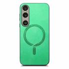 For Sony Xperia 1 V Retro Magsafe Magnetic PU Back Cover Phone Case(Green) - 3