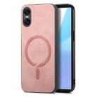 For Sony Xperia 10 V Retro Magsafe Magnetic PU Back Cover Phone Case(Pink) - 1