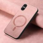 For Sony Xperia 10 V Retro Magsafe Magnetic PU Back Cover Phone Case(Pink) - 2