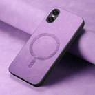 For Sony Xperia 10 V Retro Magsafe Magnetic PU Back Cover Phone Case(Purple) - 2