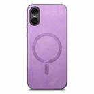 For Sony Xperia 10 V Retro Magsafe Magnetic PU Back Cover Phone Case(Purple) - 3