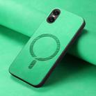 For Sony Xperia 10 V Retro Magsafe Magnetic PU Back Cover Phone Case(Green) - 2