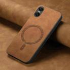 For Sony Xperia 10 V Retro Magsafe Magnetic PU Back Cover Phone Case(Brown) - 2