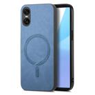 For Sony Xperia 10 VI Retro Magsafe Magnetic PU Back Cover Phone Case(Blue) - 1