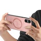 For Sony Xperia 10 VI Retro Magsafe Magnetic PU Back Cover Phone Case(Pink) - 2