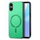For Sony Xperia 10 VI Retro Magsafe Magnetic PU Back Cover Phone Case(Green) - 1