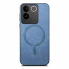 For vivo S18e 5G Retro Magsafe Magnetic PU Back Cover Phone Case(Blue) - 3