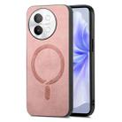 For vivo S18e 5G Retro Magsafe Magnetic PU Back Cover Phone Case(Pink) - 1