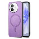 For vivo S18e 5G Retro Magsafe Magnetic PU Back Cover Phone Case(Purple) - 1