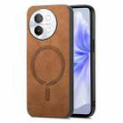 For vivo S18e 5G Retro Magsafe Magnetic PU Back Cover Phone Case(Brown) - 1