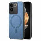 For vivo S17e Retro Magsafe Magnetic PU Back Cover Phone Case(Blue) - 1