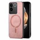 For vivo S17e Retro Magsafe Magnetic PU Back Cover Phone Case(Pink) - 1