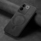 For vivo iQOO 11 Pro 5G Retro Magsafe Magnetic PU Back Cover Phone Case(Black) - 2
