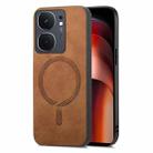 For vivo iQOO Neo9 / Neo9 Pro 5G Retro Magsafe Magnetic PU Back Cover Phone Case(Brown) - 1