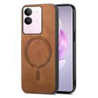 For vivo S17 / S17 Pro Retro Magsafe Magnetic PU Back Cover Phone Case(Brown) - 1