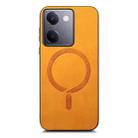 For vivo iQOO Neo8 /8 Pro Retro Magsafe Magnetic PU Back Cover Phone Case(Yellow) - 2