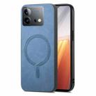 For vivo iQOO Neo8 /8 Pro Retro Magsafe Magnetic PU Back Cover Phone Case(Blue) - 1