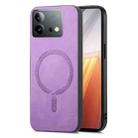 For vivo iQOO Neo8 /8 Pro Retro Magsafe Magnetic PU Back Cover Phone Case(Purple) - 1